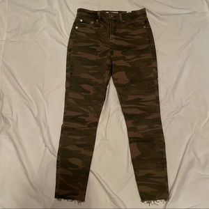 Lucky Brand camo Bridgette high rise skinny jeans
